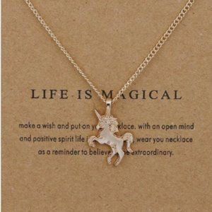 Gold Dipped Life Is Magical Wish Necklace